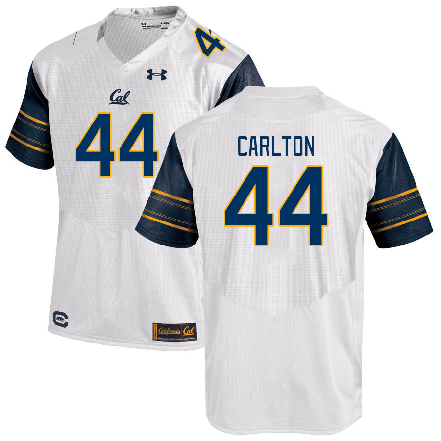 Men #44 Xavier Carlton California Golden Bears College Football Jerseys Stitched Sale-White - Click Image to Close